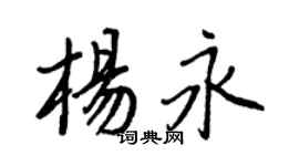 王正良楊永行書個性簽名怎么寫