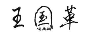 駱恆光王國革行書個性簽名怎么寫