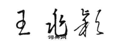 駱恆光王兆穎草書個性簽名怎么寫