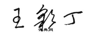 駱恆光王彩丁草書個性簽名怎么寫