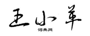 曾慶福王小革草書個性簽名怎么寫