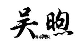 胡問遂吳煦行書個性簽名怎么寫