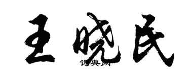 胡問遂王曉民行書個性簽名怎么寫