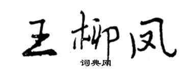 曾慶福王柳鳳行書個性簽名怎么寫