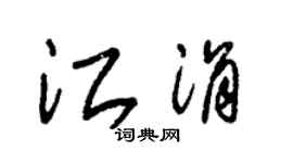 朱錫榮江涓草書個性簽名怎么寫