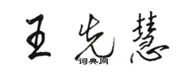 駱恆光王先慧行書個性簽名怎么寫