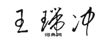 駱恆光王瑞沖草書個性簽名怎么寫