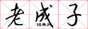 老成子怎么寫好看