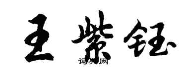 胡問遂王紫鈺行書個性簽名怎么寫