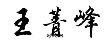 胡問遂王菁峰行書個性簽名怎么寫