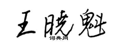 王正良王曉魁行書個性簽名怎么寫