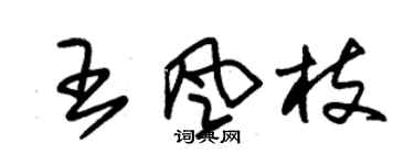 朱錫榮王風枝草書個性簽名怎么寫