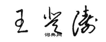 駱恆光王登濤草書個性簽名怎么寫