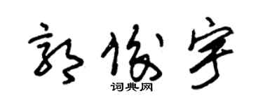 朱錫榮郭俊宇草書個性簽名怎么寫