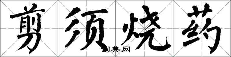翁闓運剪須燒藥楷書怎么寫