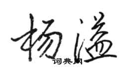 駱恆光楊溢行書個性簽名怎么寫