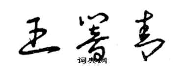 曾慶福王響青草書個性簽名怎么寫