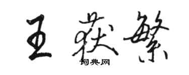 駱恆光王獲繁行書個性簽名怎么寫