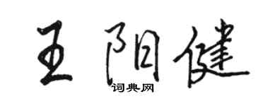 駱恆光王陽健行書個性簽名怎么寫