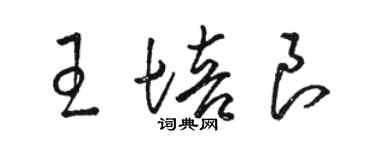 駱恆光王培良草書個性簽名怎么寫