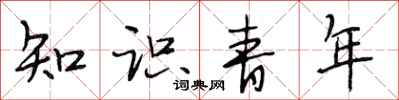 段相林知識青年行書怎么寫