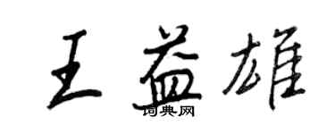 王正良王益雄行書個性簽名怎么寫