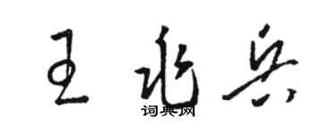 駱恆光王兆兵草書個性簽名怎么寫