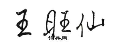 駱恆光王旺仙行書個性簽名怎么寫