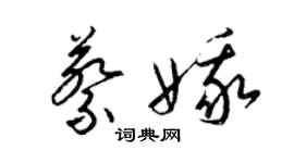 梁錦英蔡娥草書個性簽名怎么寫