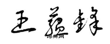 曾慶福王蘊鋒草書個性簽名怎么寫