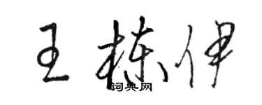 駱恆光王棟伊草書個性簽名怎么寫