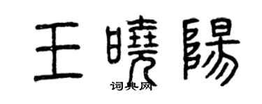 曾慶福王曉陽篆書個性簽名怎么寫