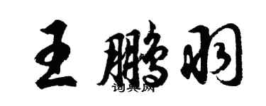 胡問遂王鵬羽行書個性簽名怎么寫