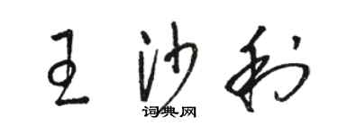 駱恆光王沙利草書個性簽名怎么寫