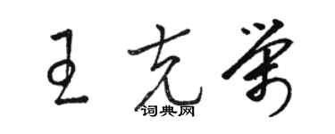 駱恆光王克榮草書個性簽名怎么寫