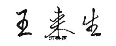 駱恆光王來生行書個性簽名怎么寫