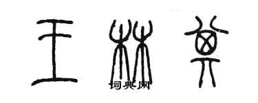 陳墨王林其篆書個性簽名怎么寫