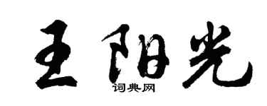 胡問遂王陽光行書個性簽名怎么寫