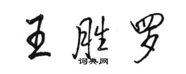 駱恆光王勝羅行書個性簽名怎么寫