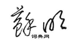 駱恆光蘇明草書個性簽名怎么寫