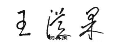 駱恆光王從果草書個性簽名怎么寫