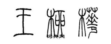 陳墨王柳樺篆書個性簽名怎么寫