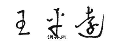 駱恆光王平遠草書個性簽名怎么寫