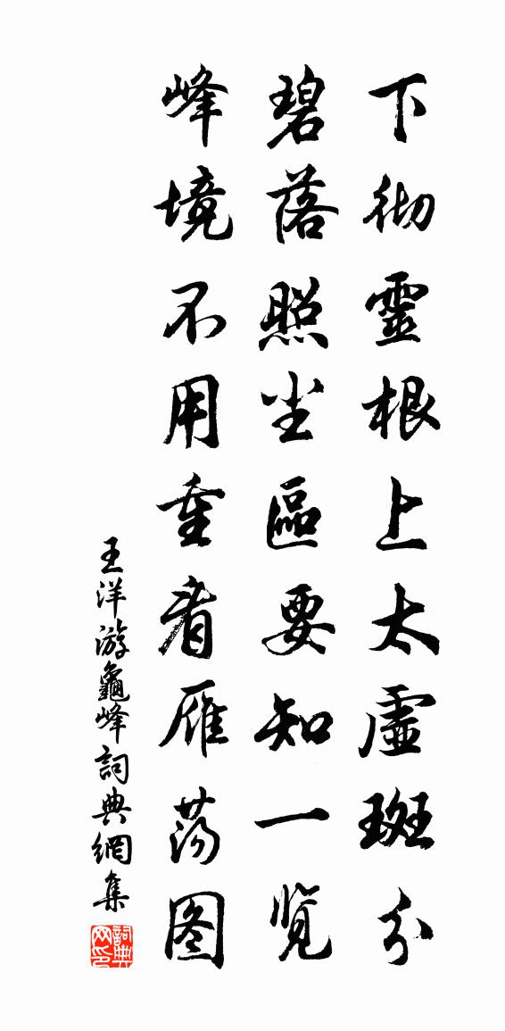 王洋游龜峰書法作品欣賞