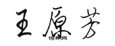 駱恆光王原芳行書個性簽名怎么寫