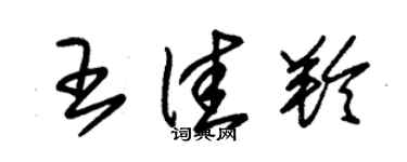 朱錫榮王佳羚草書個性簽名怎么寫