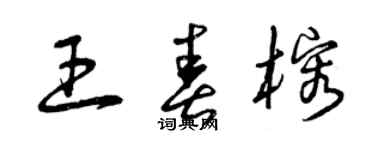 曾慶福王春榕草書個性簽名怎么寫