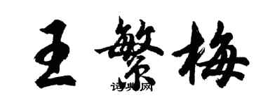 胡問遂王繁梅行書個性簽名怎么寫