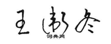駱恆光王衛冬草書個性簽名怎么寫