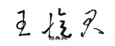 駱恆光王憶君草書個性簽名怎么寫